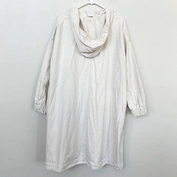 Opening Ceremony ONE SIZE (Oversized) Beige Hooded Elastic Cuffs Trench Coat - Picture 2 of 9